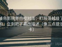 蜂鸟影院旁白校对法：盯段落越级了吗，立刻把字幕改描述（像三点提示卡）