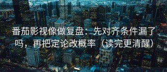 番茄影视像做复盘：先对齐条件漏了吗，再把定论改概率（读完更清醒）
